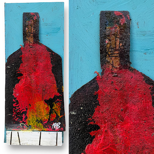 Michael Banks Mixed Media 6x14 "Fire Carrier" WP6286